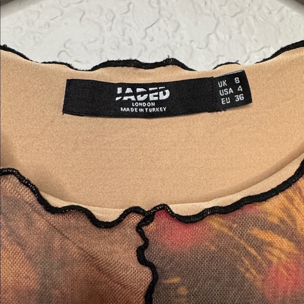 Jaded London New York Renaissance Grunge Bodycon Patchwork Mini Dress Sz 4 Artsy - Picture 4 of 12